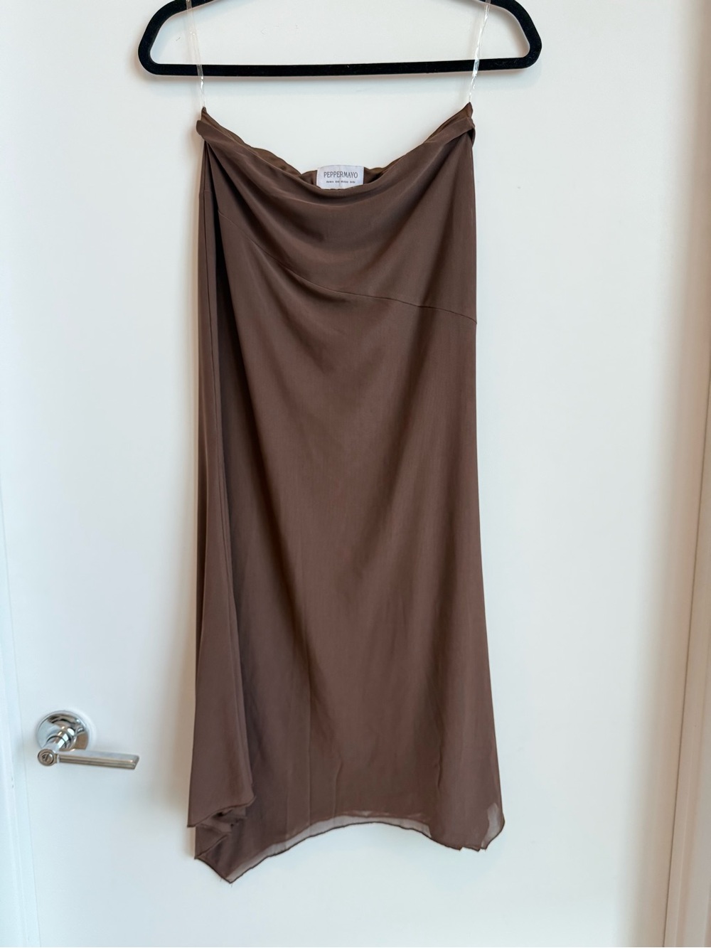 NWT Peppermayo XXS Kerrie Halter Top and Midi Skirt Set in Chocolate - Picture 5 of 6